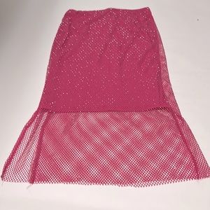 Sincerely Jules hot pink mesh sparkle skirt